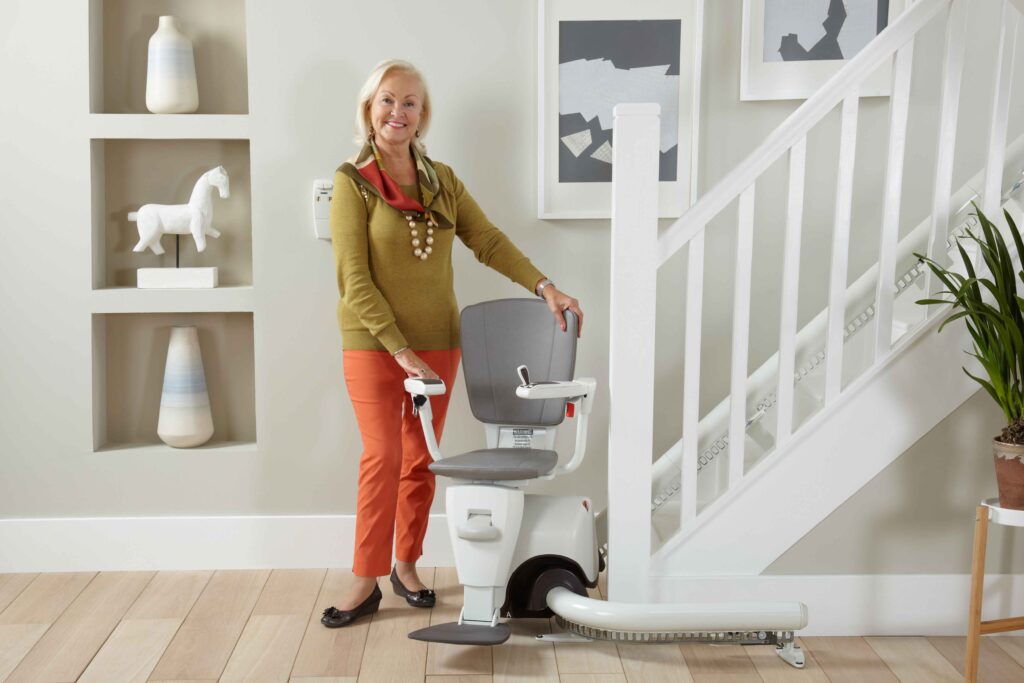 Senior-Lady-Stairlift-