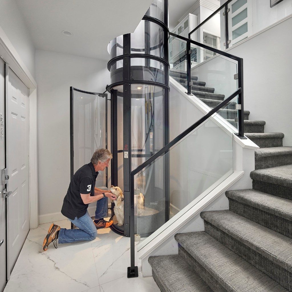 PVE Airlevator domestic lift in a modern UK home